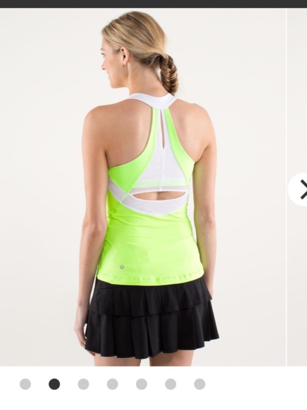 lululemon sz 10/12 Make It Count Tank Zippy Green/White y2k athleisure lounge
